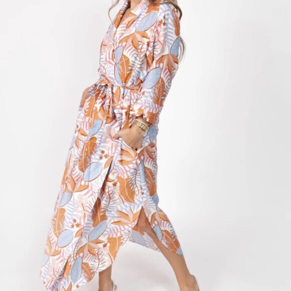 BNWT SMASH & TESS Topical Print Duster Sz Large - Picture 1 of 3